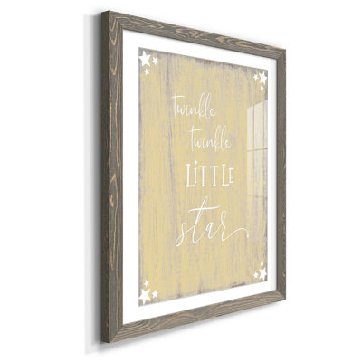 Twinkle - Reproduction d'art textuel sur papier encadré
