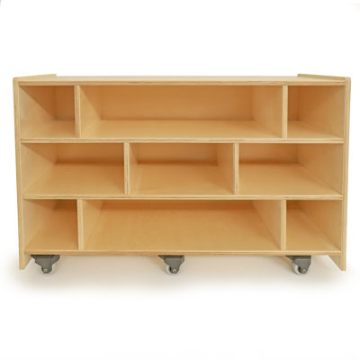 9 Compartment Manufactured Wood Shelving Unit