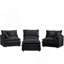 Modular Sectional Sofa With Movable Ottoman, DIY Configurable L-Shaped Couch For Living Room, Cloud-Like Comfort And Chenille Upholstery.-804629062-804629082