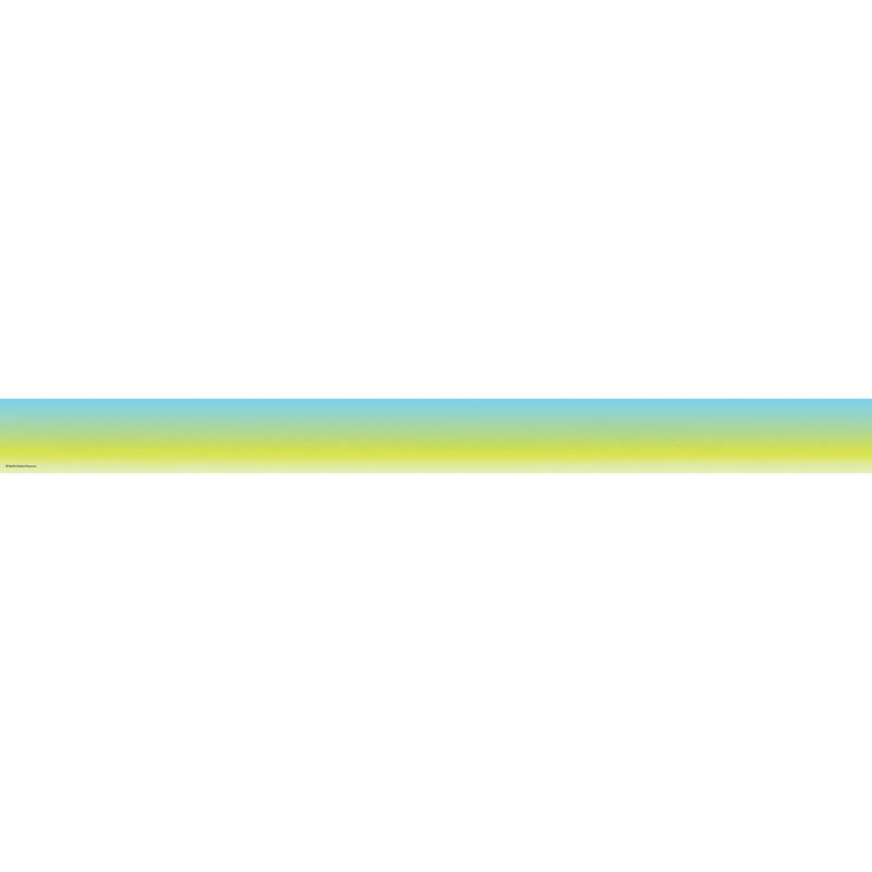 Bordure droite délavée, Aqua / lime