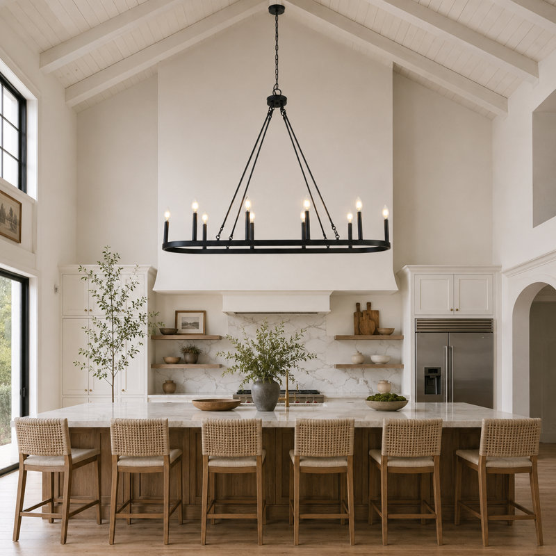 Otho 10 - Light 50"W Oversized Dimmable Oval Kitchen Island Pendant