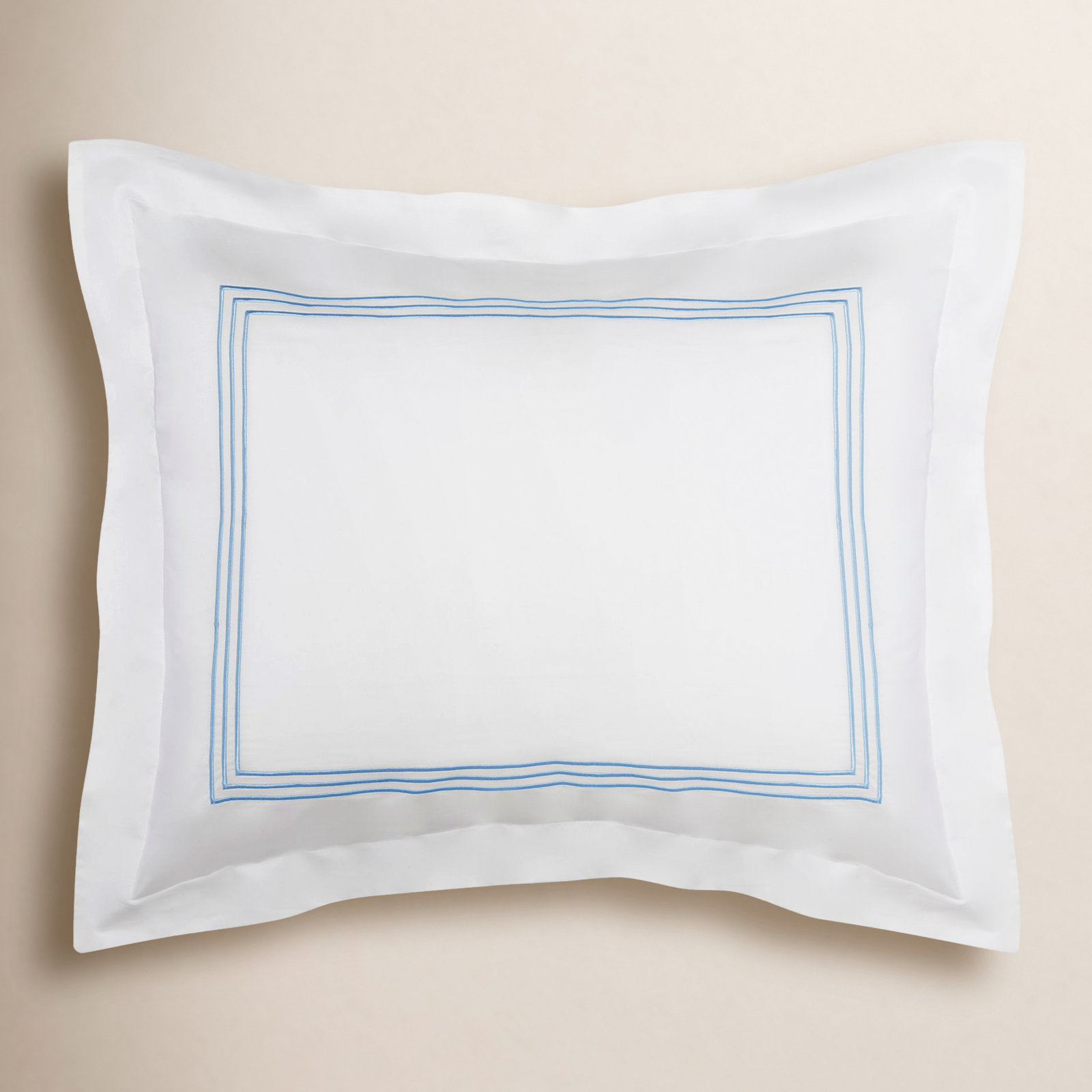 Norma Pillow Sham, Blue, Standard