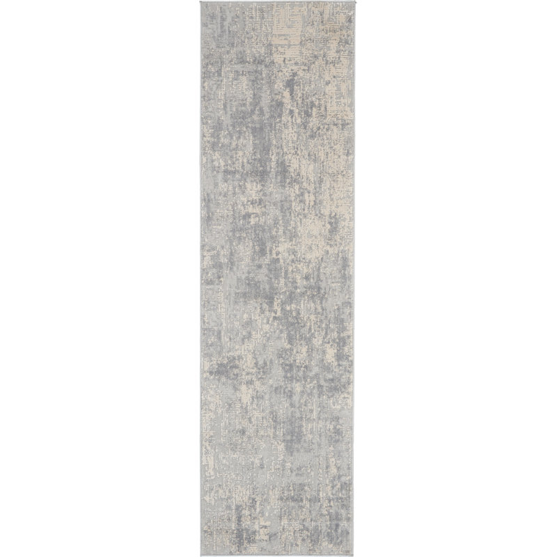 Tapis gris / ivoire Julyn, Tapis de couloir 2 pi 2 po x 7 pi 6 po