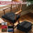 4-Piece Dining Chair Seat Cushion 17“ x 16” x 2",with non-slip pad and straps, Features a concealed zip,Features a concealed zip,D-Shaped Cushions for Kitchen Chairs,  Black-2091782219