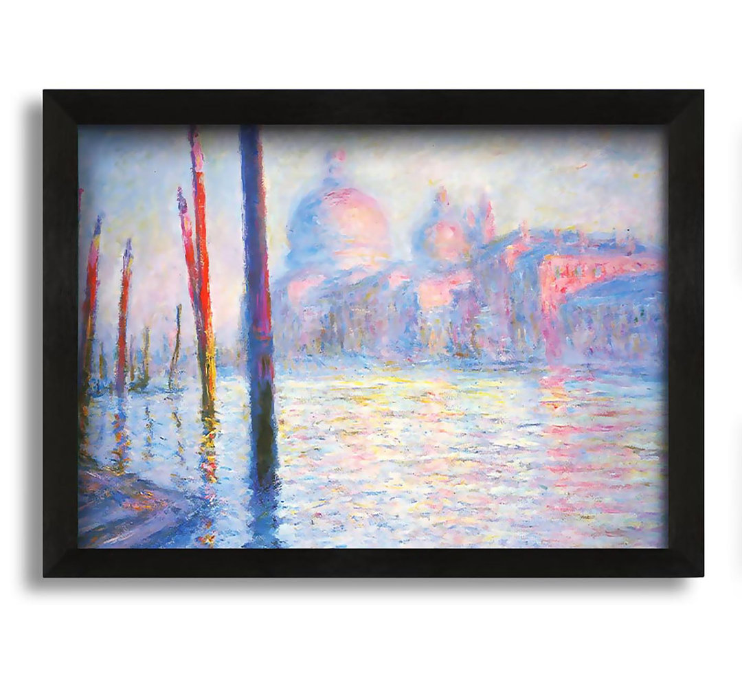 Gerahmtes Leinwandbild Monet Canal Grand