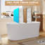 Baignoire profonde autoportante 100% acrylique pure 67 "avec drain chromé et trop-plein 87GAL TB-ED-150