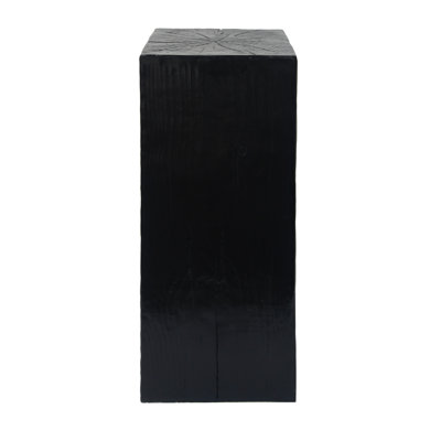 Black Wood-look End Table, 14.5x14.5x33.55 Size, Indoor Outdoor Use, Mixable With Different Heights, And 33.55 Height Black, Furniture, Modern Rustic Style, Mix Match Function For Custom Setup