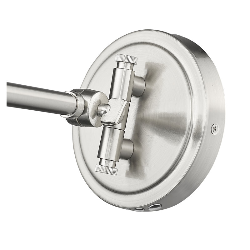 Xaine Steel Swing Arm Sconce, Brushed Nickel, Brushed Nickel