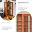 Vitrine murale en bois de cerisier brun 13,39 po de style nordique