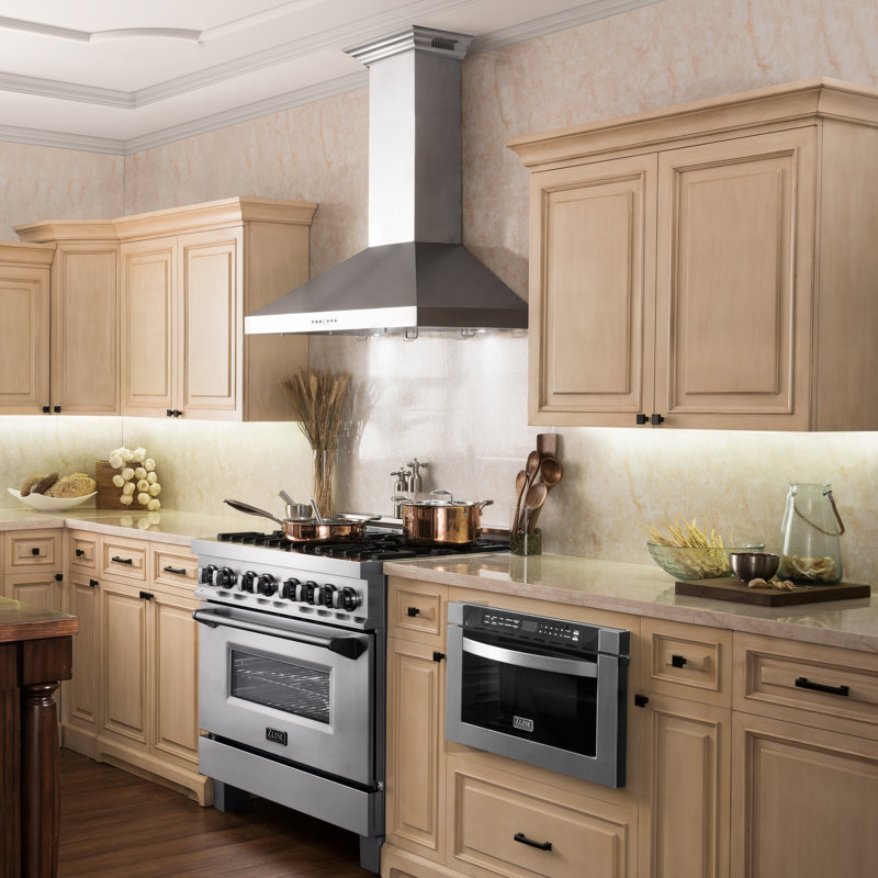 30" Crown Sound 400 CFM Ducted Wall Mount Range Hood in Stainless Steel with Wi-Fi
