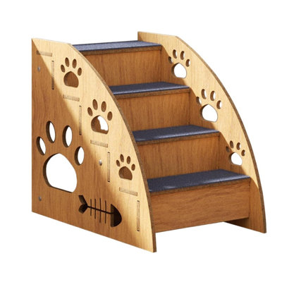 Escalier en bois antidérapant pour chien