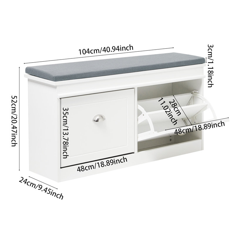 8 Pair Shoe Storage Cabinet