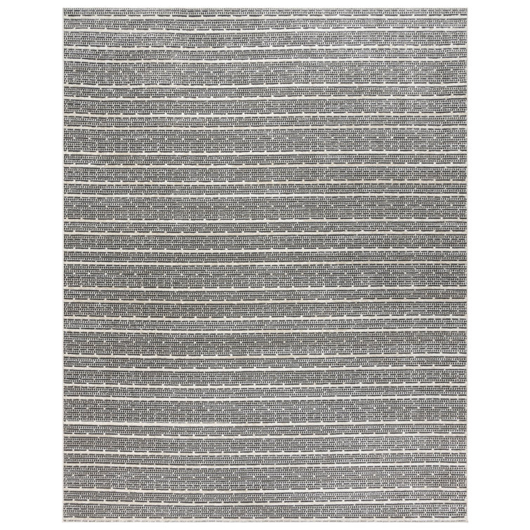 Miesner Dario Modern Striped Polyester High-Low Indoor Area Rug
