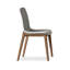 Chaise d'appoint à dossier solide gris et brun (ensemble de 2)