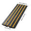 Rampe de bordure de voiture en caoutchouc, capacité de charge de 33069 lb, rampe de pont de bordure de 2,6 pouces avec bandes réfléchissantes jaunes, convient pour quai de chargement, entrepôt, garage, trottoir