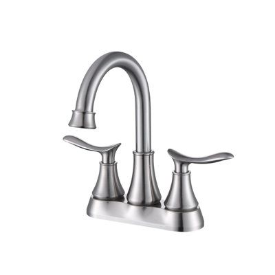 Centerset 2-handle Bathroom Faucet with Drain Assembly