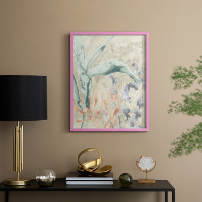 «Ocean Lace I», reproduction encadrée - bois massif