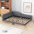 Ceryis Linen Upholstered Daybed with Armrest-1005253813-1005253802