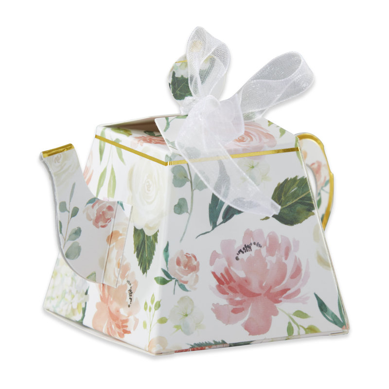 Boîte à théière floral