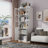 78.7'' H x 31.5'' W 5-Tier Bookcase With Glass Doors