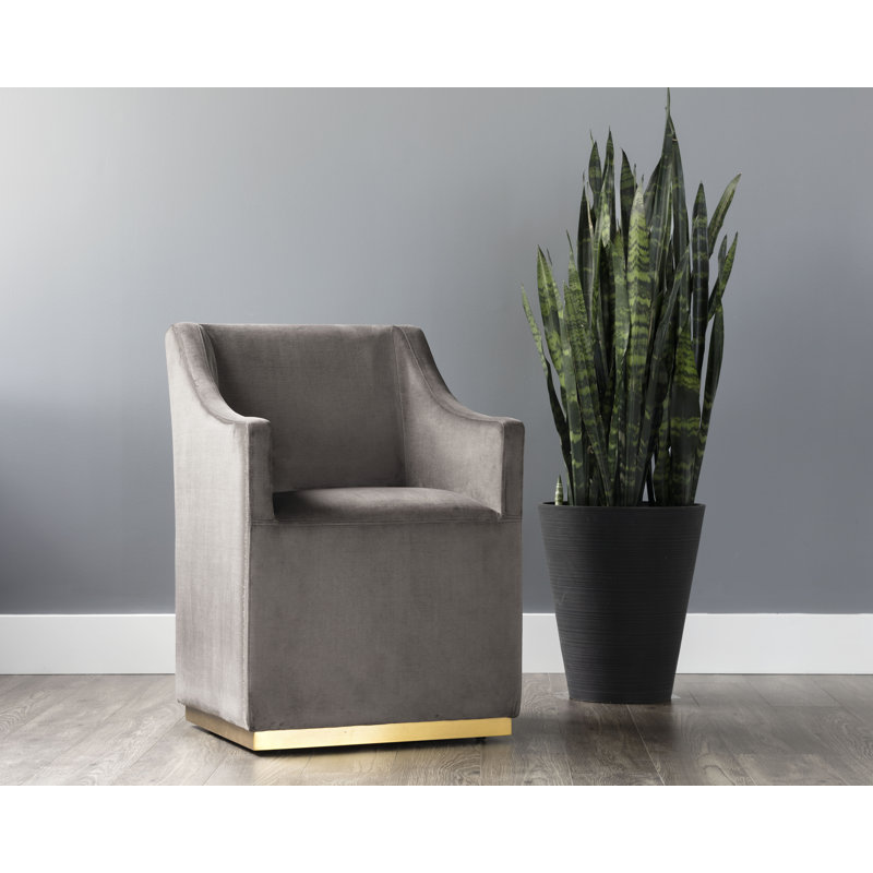 Beatriz Upholstered Accent Chair - Grey, Gray
