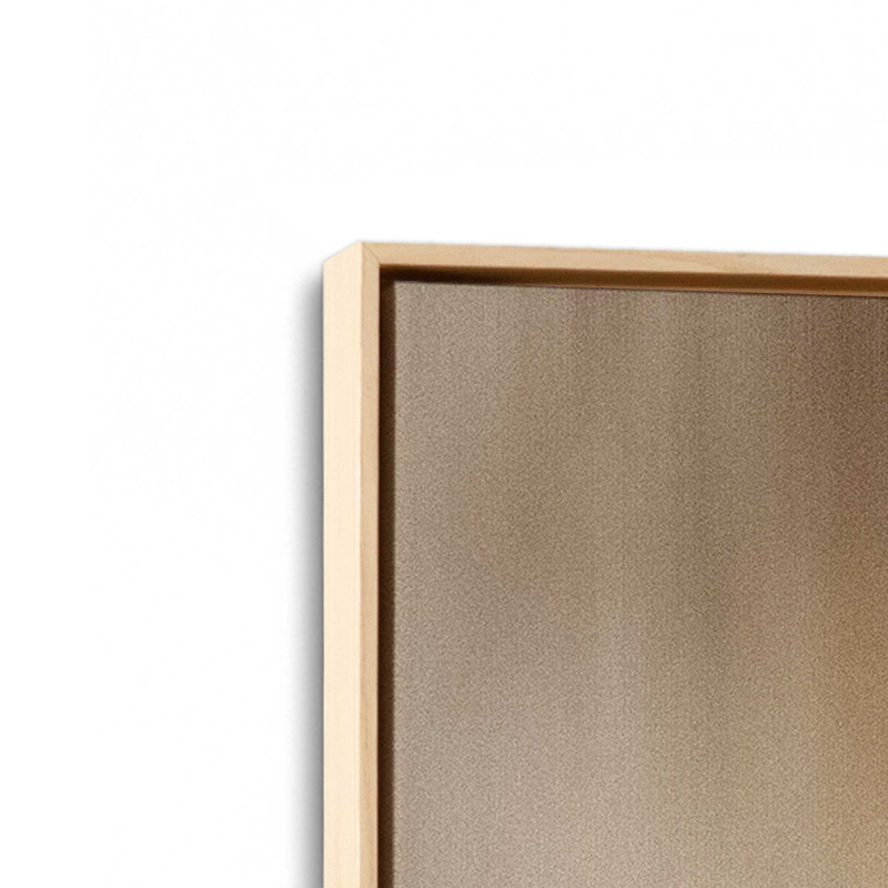 Cosmic Latte Set of 2 Canvas Prints in a Frame, American Maple Floater Framed, 12.75" H x 17.5" W x 1.75" D