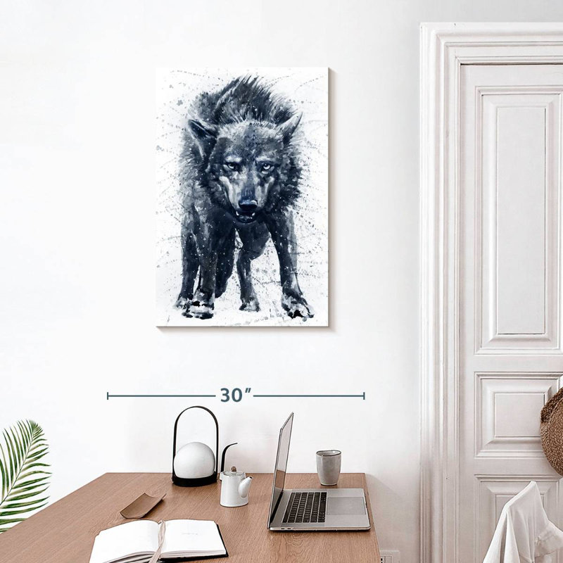 Brampt Angry Wolf, 30" H x 20" W