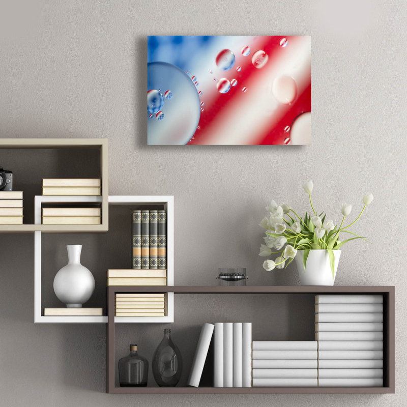  «Huile et eau 07» par Gordon Semmens, art mural en verre acrylique, 24 po x 16 po