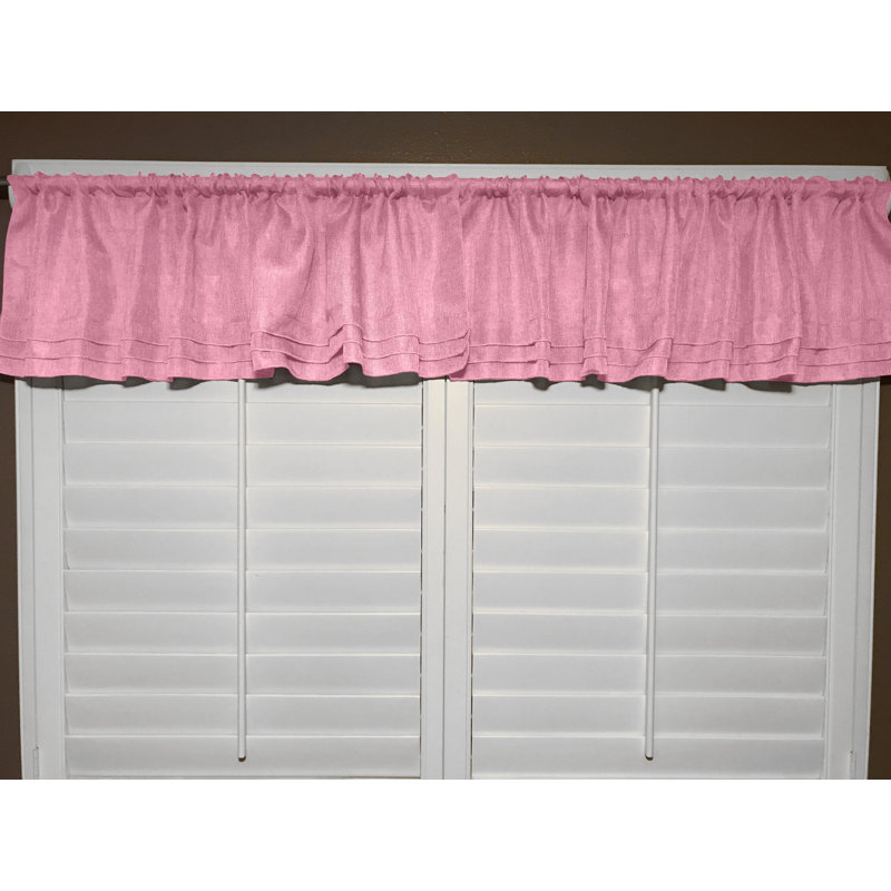 Cantonnière sur mesure de couleur unie 58 po piaf, Rose
