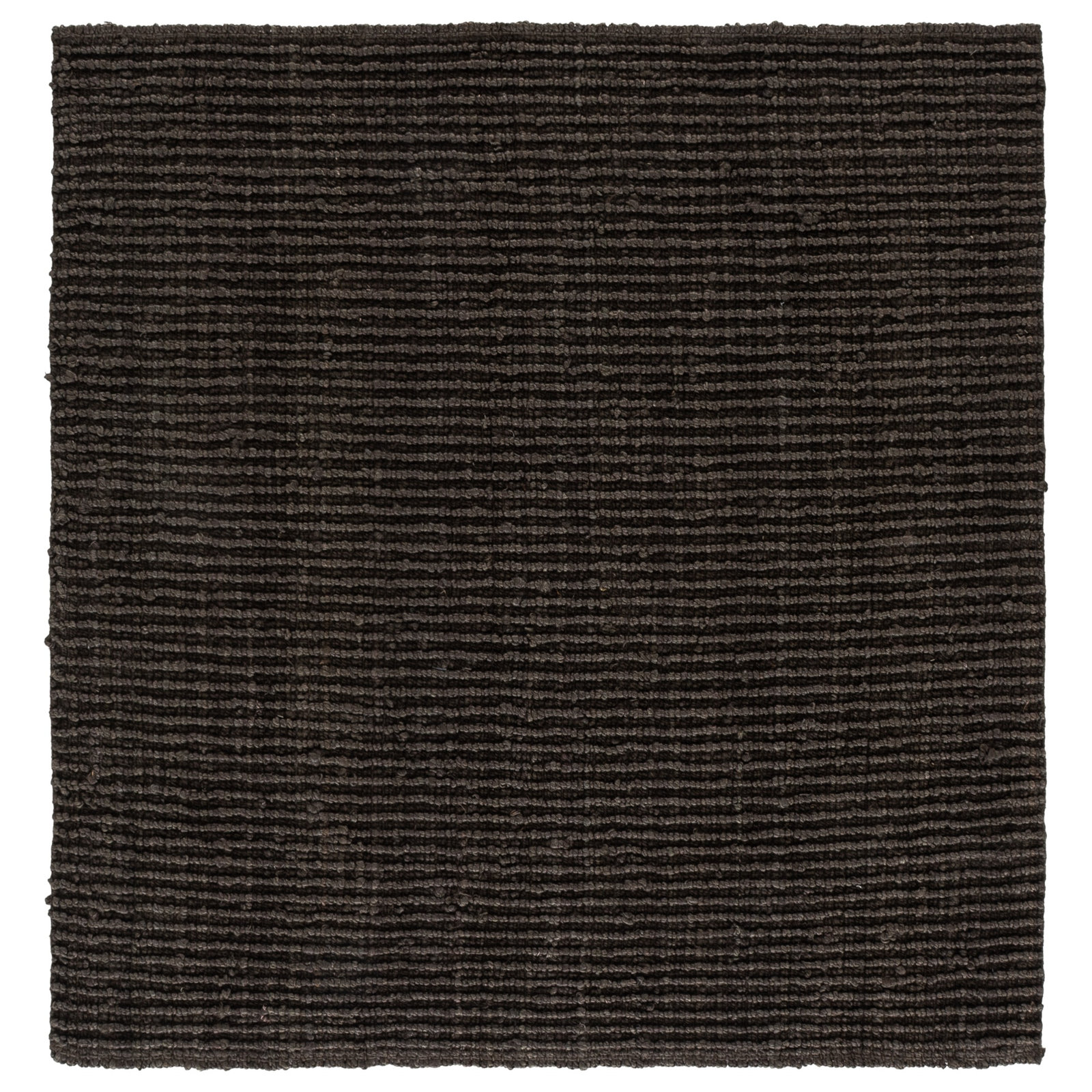 Barkley Brown Hand-Woven Jute Rug, Square 6'