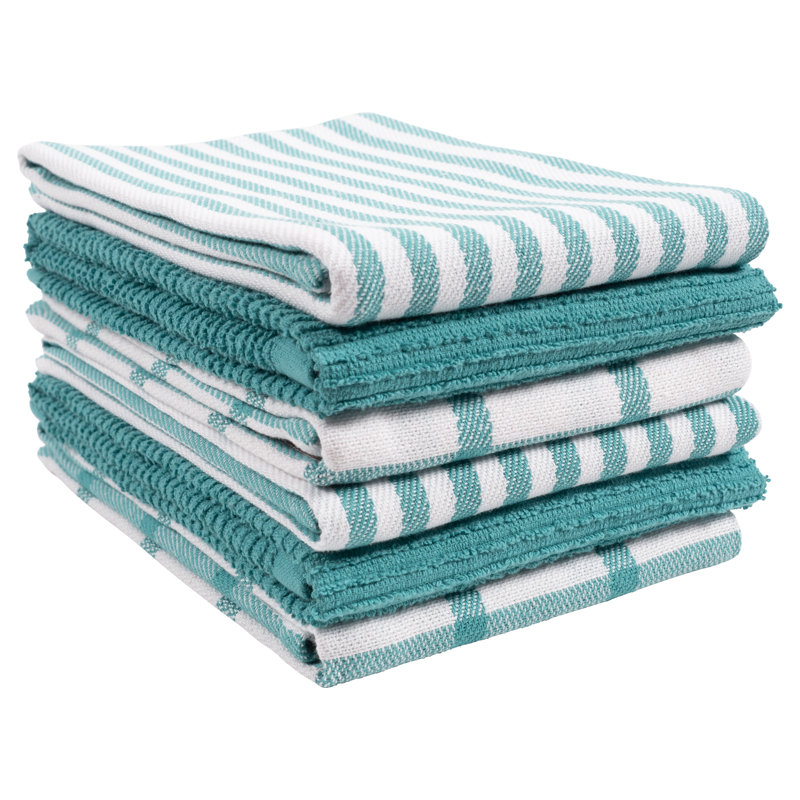 Stripe Dish Cloth Kitchen Towel, Teal