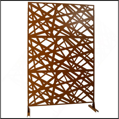 Écran d'intimité extérieur et intérieur en métal H 76 po x l 48 po, écran d'intimité décoratif autoportant pour terrasse de balcon de terrasse, panneaux de clôture d'intimité pour le jardin extérieur PS117