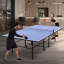 Ensemble de table de ping-pong pliable et portatif - Table de tennis de table d'intérieur de taille moyenne 9 pi avec filet, 2 raquettes et 3 balles-120789042