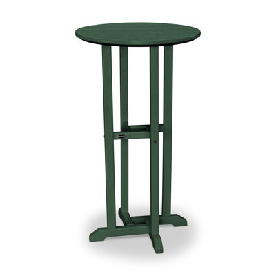 POLYWOOD 24" Round Farmhouse Bar Bistro Table