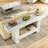 63 Inch Long Console Table, Farmhouse Entryway Table With Storage, Rustic Wood Sofa Table Behind Couch Table