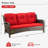 Wicker Outdoor Patio Sofa-1157918761