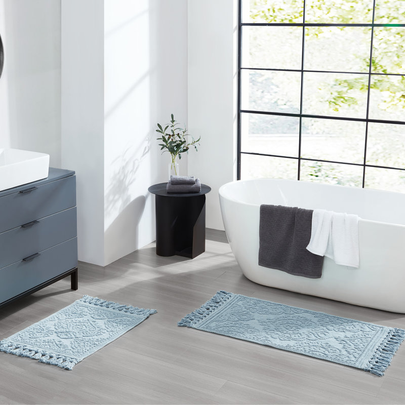 Ricardo 2 Piece Bath Rug Set, Blue