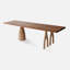 Table de salle à manger rectangulaire en bois massif noyer-549261405