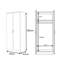 Eva High Gloss 2 Door Plain Wardrobe - H: 180cm x D: 47cm x W: 76cm-27474040