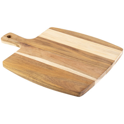 Ensemble de 3 planches à découper en bois d'acacia avec poignées - pour couper, préparer, servir et charcuterie