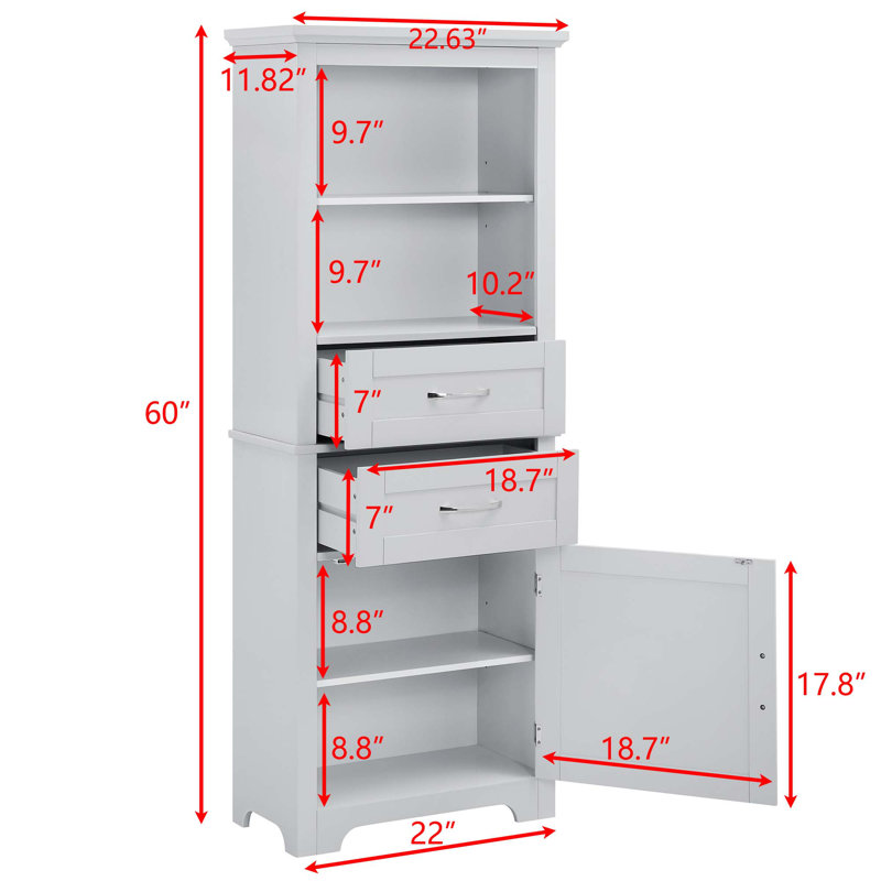 Armoire de rangement de 11,82 po de largeur Buterbaugh