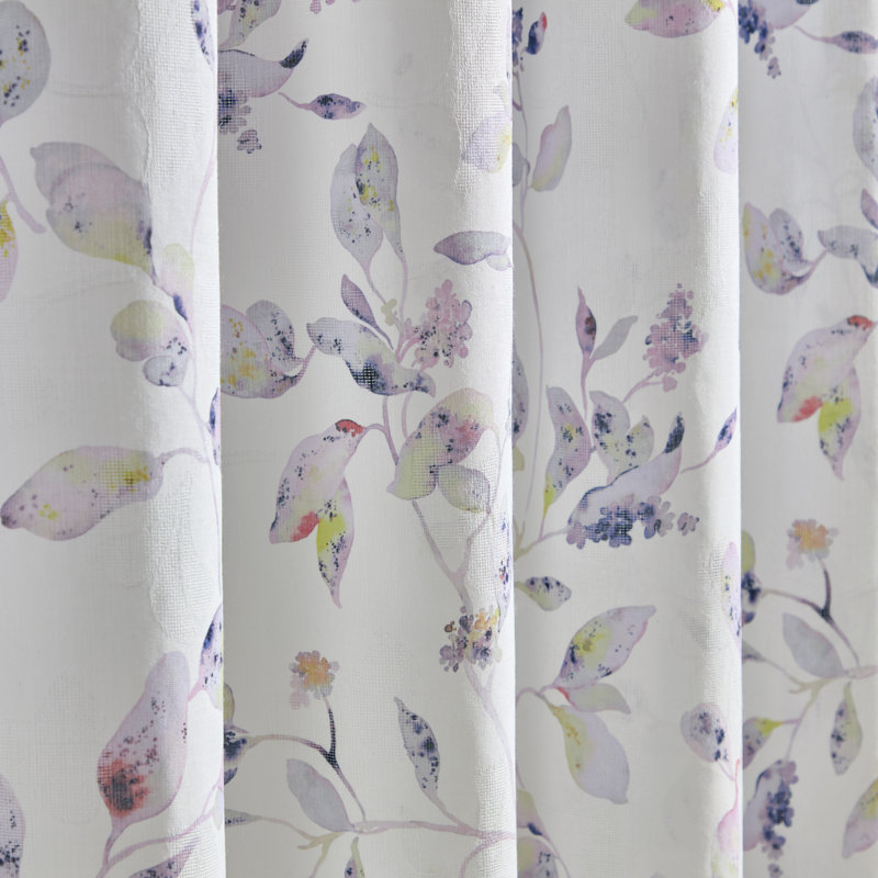 Ted Baker Lilac Print Multi 50 X 84 Curtain Panel Pair (Set Of 2), 50" W x 96" L