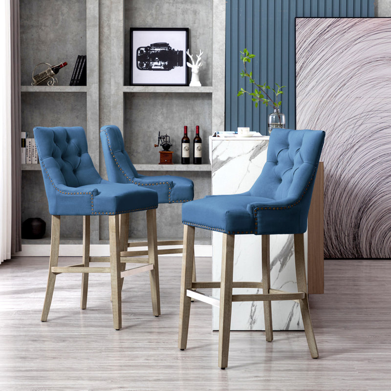 Tabouret de bar 29 po Wren, Bleu
