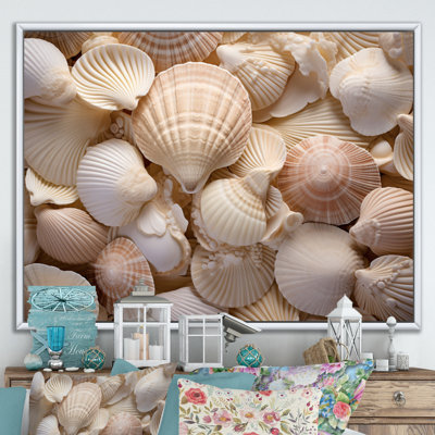 " Beige Clam Seashell Symphony I "