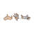 Trinx 3-Pieces Polyresin Cool Dogs Decor Figurines, Gold