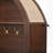 Farmhouse Fabric Arched Top Hall Tree with 5 Metal Hooks, All-in-One Mudroom Furniture with Adjustable Shelves, Mid-Century Fluted Door Entryway Bench-1533000557