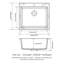 25x22" White granite composite Drop-in kitchen sink