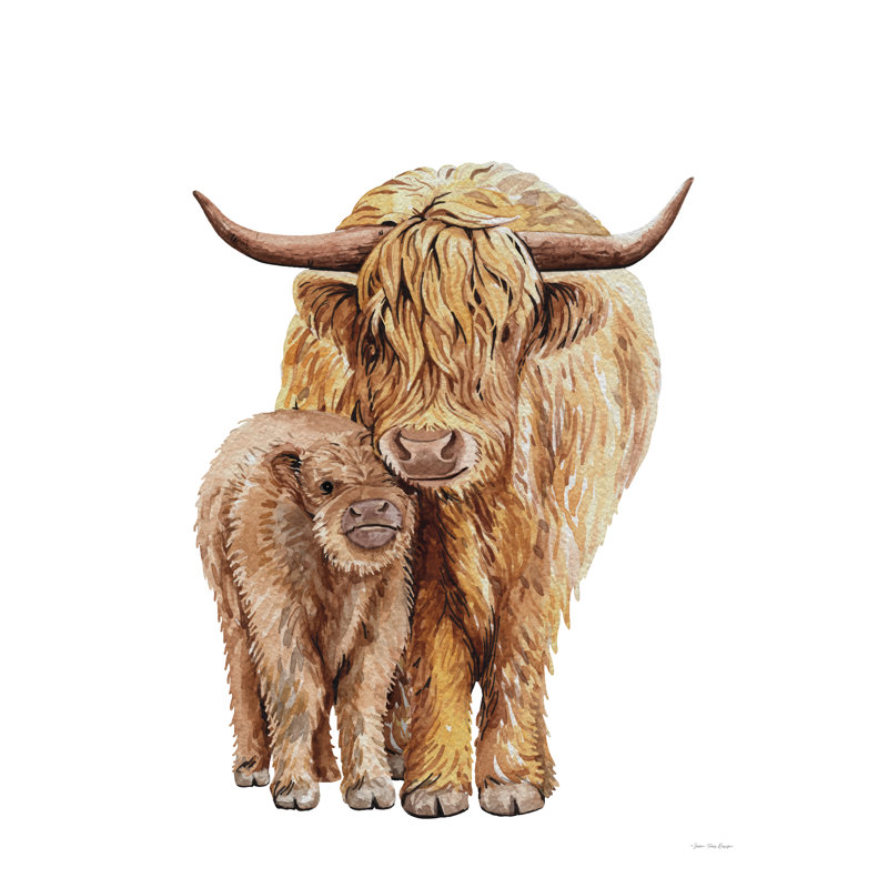 «Baby Yak and Mom» par Seven Trees Design, H 36 po x l 24 po x P 1,25 po