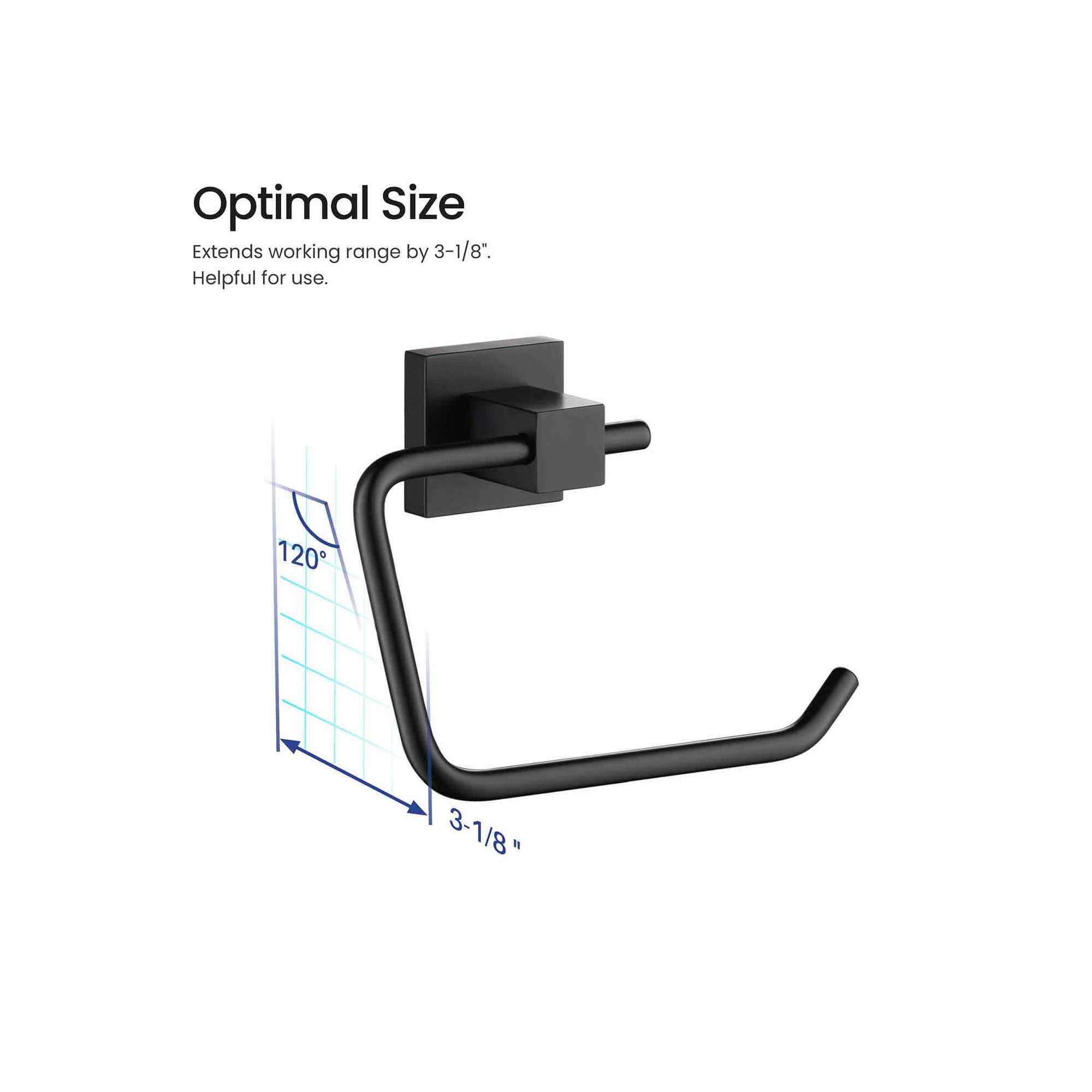 Cube Toilet Paper Holder, Matte Black
