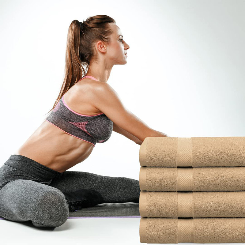 Très grandes serviettes de bain Alfano Luxury, Beige